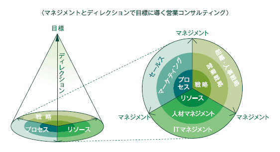 マネジメントとディレクションで目線に導く営業コンサルティング